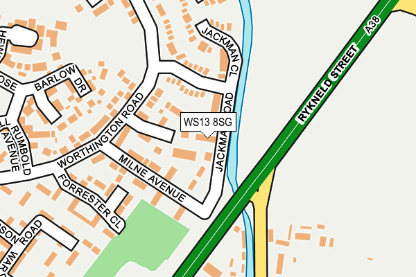 WS13 8SG map - OS OpenMap – Local (Ordnance Survey)
