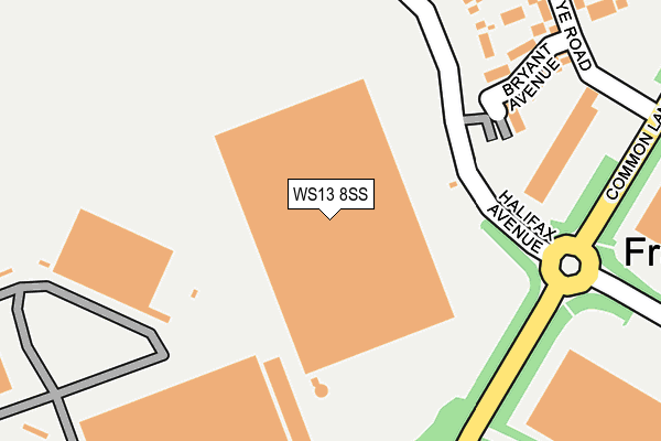WS13 8SS map - OS OpenMap – Local (Ordnance Survey)