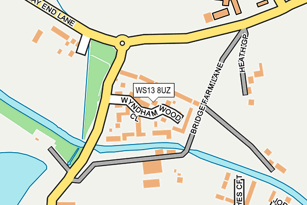 WS13 8UZ map - OS OpenMap – Local (Ordnance Survey)
