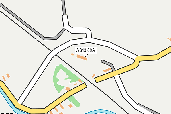 WS13 8XA map - OS OpenMap – Local (Ordnance Survey)