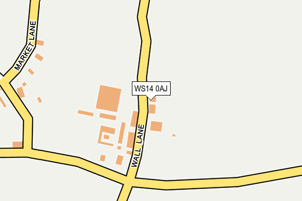WS14 0AJ map - OS OpenMap – Local (Ordnance Survey)