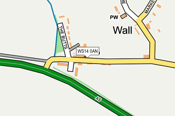 WS14 0AN map - OS OpenMap – Local (Ordnance Survey)
