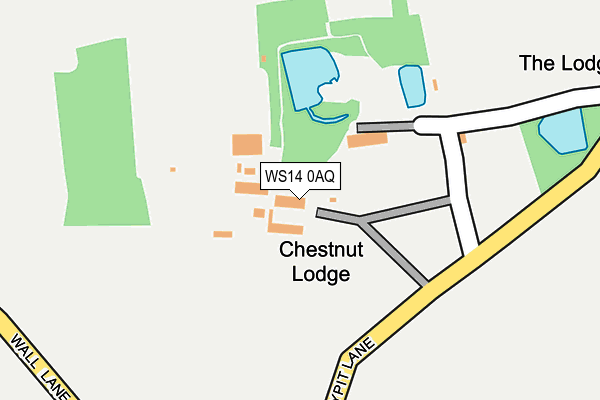 WS14 0AQ map - OS OpenMap – Local (Ordnance Survey)