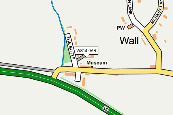 WS14 0AR map - OS OpenMap – Local (Ordnance Survey)