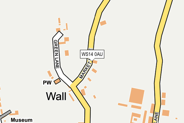 WS14 0AU map - OS OpenMap – Local (Ordnance Survey)