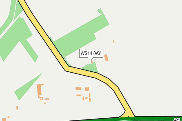 WS14 0AY map - OS OpenMap – Local (Ordnance Survey)