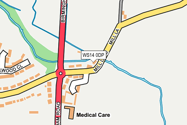 WS14 0DP map - OS OpenMap – Local (Ordnance Survey)