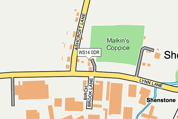WS14 0DR map - OS OpenMap – Local (Ordnance Survey)