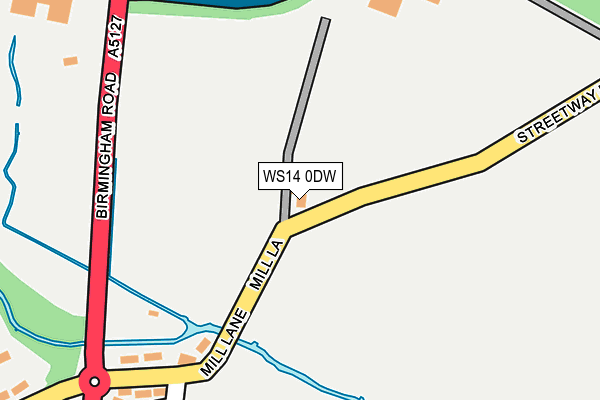 WS14 0DW map - OS OpenMap – Local (Ordnance Survey)