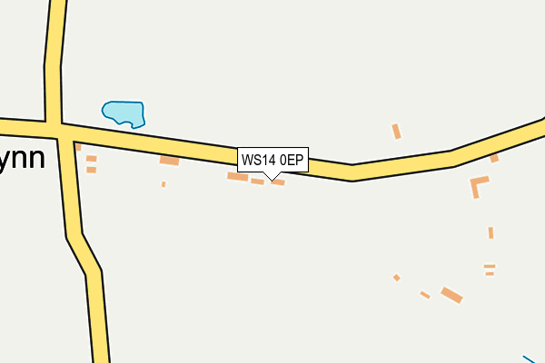 WS14 0EP map - OS OpenMap – Local (Ordnance Survey)