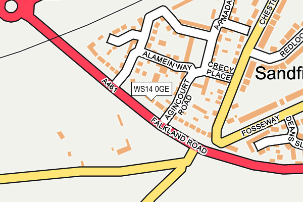WS14 0GE map - OS OpenMap – Local (Ordnance Survey)
