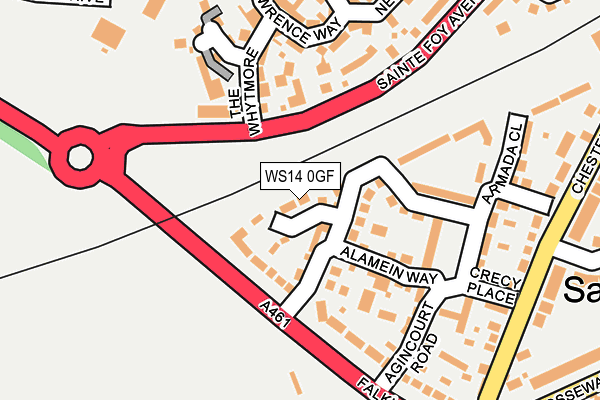 WS14 0GF map - OS OpenMap – Local (Ordnance Survey)
