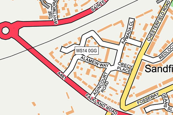 WS14 0GG map - OS OpenMap – Local (Ordnance Survey)