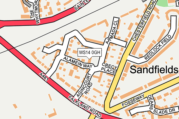 WS14 0GH map - OS OpenMap – Local (Ordnance Survey)