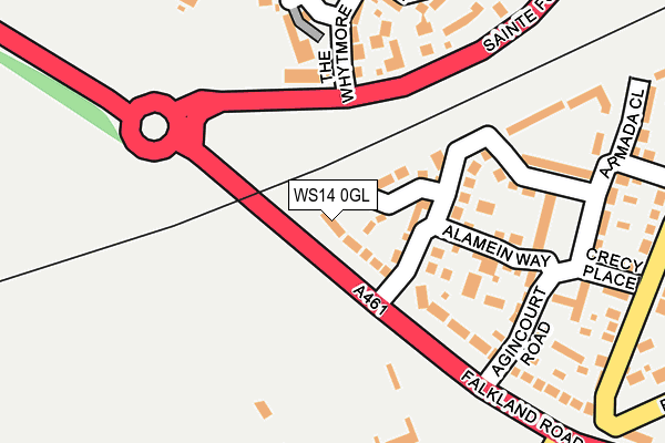 WS14 0GL map - OS OpenMap – Local (Ordnance Survey)