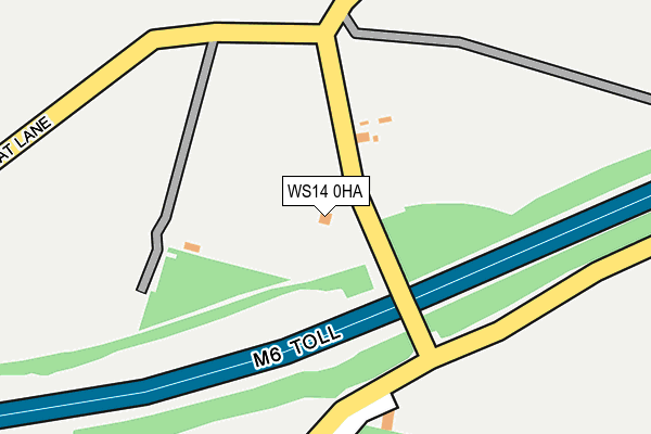 WS14 0HA map - OS OpenMap – Local (Ordnance Survey)