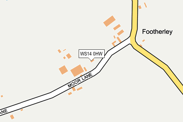 WS14 0HW map - OS OpenMap – Local (Ordnance Survey)