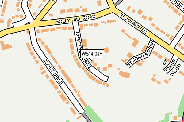 WS14 0JH map - OS OpenMap – Local (Ordnance Survey)
