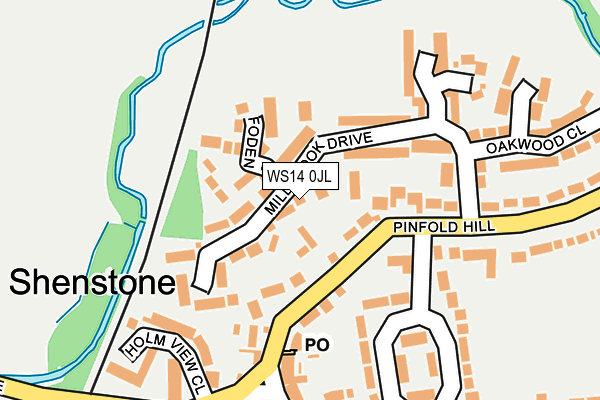 WS14 0JL map - OS OpenMap – Local (Ordnance Survey)