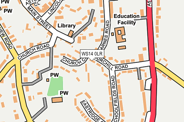 WS14 0LR map - OS OpenMap – Local (Ordnance Survey)