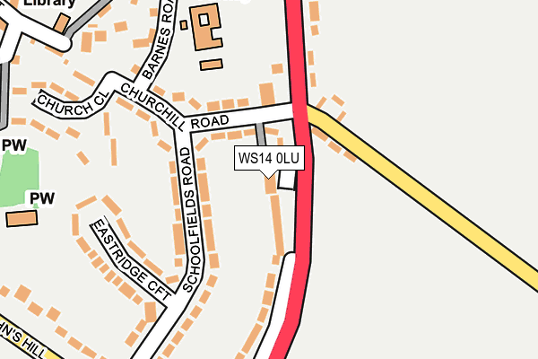 WS14 0LU map - OS OpenMap – Local (Ordnance Survey)