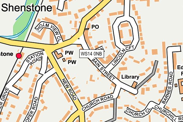 WS14 0NB map - OS OpenMap – Local (Ordnance Survey)