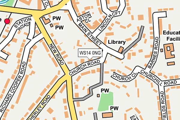 WS14 0NG map - OS OpenMap – Local (Ordnance Survey)