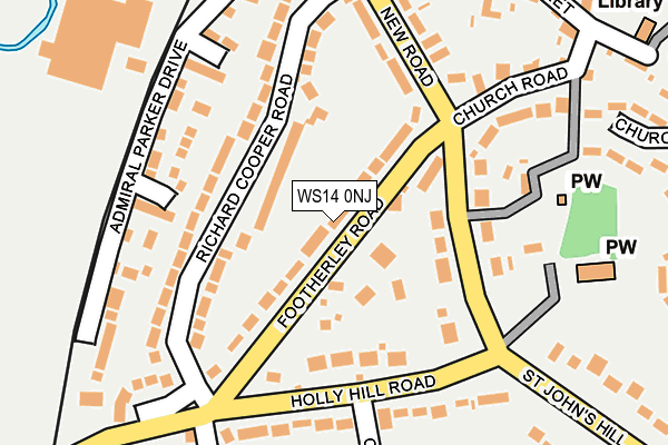 WS14 0NJ map - OS OpenMap – Local (Ordnance Survey)