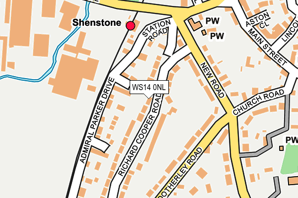 WS14 0NL map - OS OpenMap – Local (Ordnance Survey)