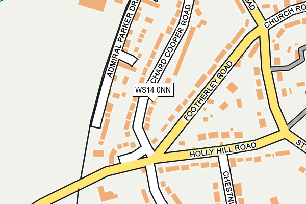 WS14 0NN map - OS OpenMap – Local (Ordnance Survey)