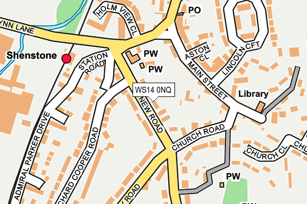 WS14 0NQ map - OS OpenMap – Local (Ordnance Survey)