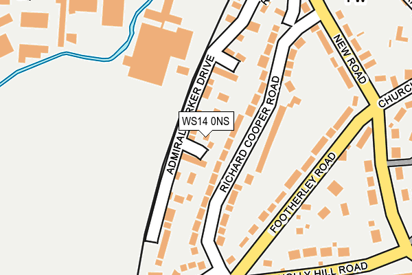 WS14 0NS map - OS OpenMap – Local (Ordnance Survey)
