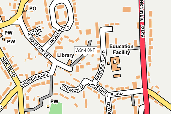 WS14 0NT map - OS OpenMap – Local (Ordnance Survey)