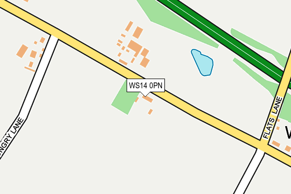 WS14 0PN map - OS OpenMap – Local (Ordnance Survey)