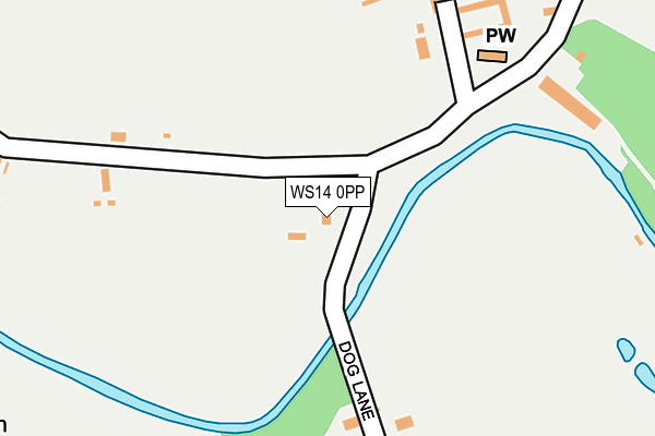 WS14 0PP map - OS OpenMap – Local (Ordnance Survey)