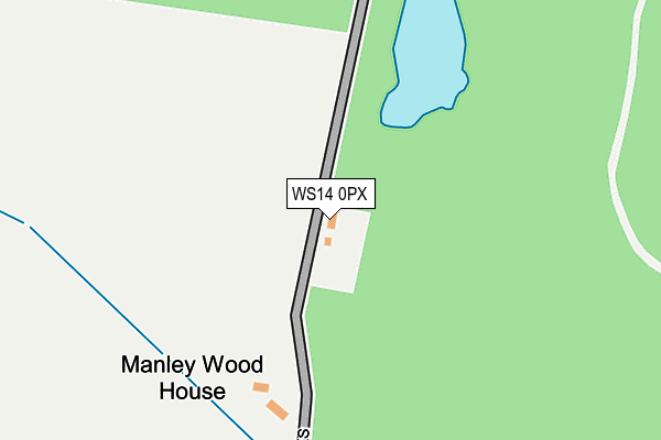 WS14 0PX map - OS OpenMap – Local (Ordnance Survey)