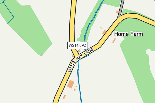 WS14 0PZ map - OS OpenMap – Local (Ordnance Survey)