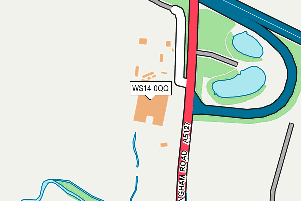 WS14 0QQ map - OS OpenMap – Local (Ordnance Survey)