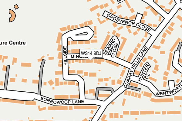 WS14 9DJ map - OS OpenMap – Local (Ordnance Survey)