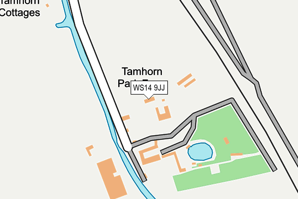 WS14 9JJ map - OS OpenMap – Local (Ordnance Survey)