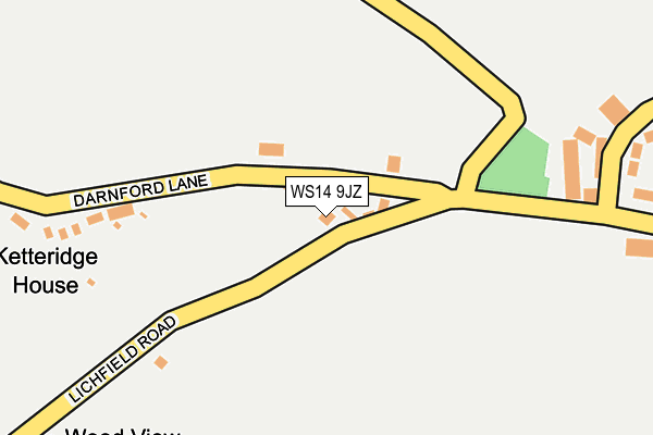 WS14 9JZ map - OS OpenMap – Local (Ordnance Survey)