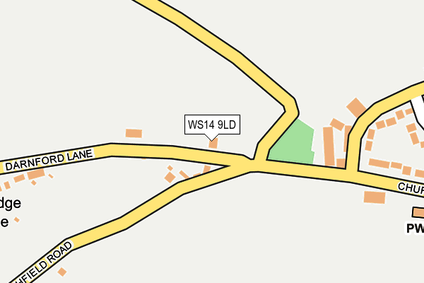 WS14 9LD map - OS OpenMap – Local (Ordnance Survey)