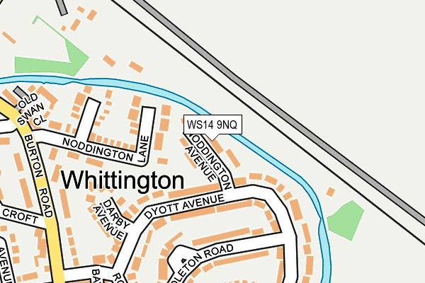 WS14 9NQ map - OS OpenMap – Local (Ordnance Survey)