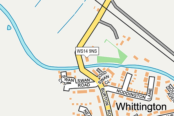 WS14 9NS map - OS OpenMap – Local (Ordnance Survey)