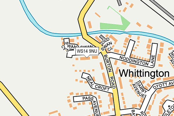 WS14 9NU map - OS OpenMap – Local (Ordnance Survey)
