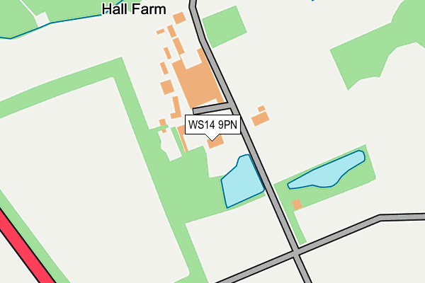 WS14 9PN map - OS OpenMap – Local (Ordnance Survey)