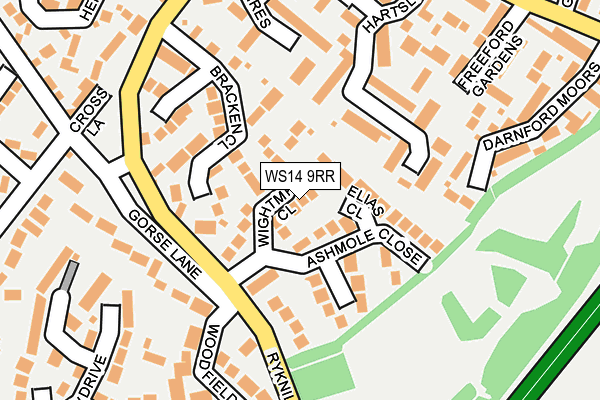WS14 9RR map - OS OpenMap – Local (Ordnance Survey)