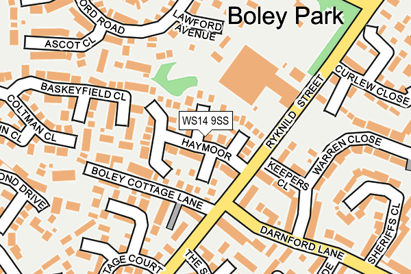 WS14 9SS map - OS OpenMap – Local (Ordnance Survey)
