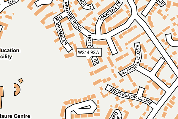 WS14 9SW map - OS OpenMap – Local (Ordnance Survey)