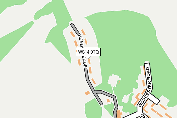WS14 9TQ map - OS OpenMap – Local (Ordnance Survey)
